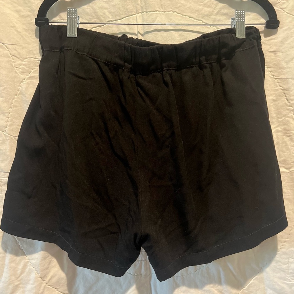 Splendid black elastic waist short rayon voile ruffle shorts size xlarge - Picture 4 of 6